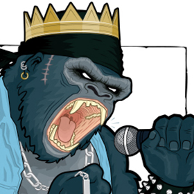 Gorilla king<span>Illustration d'une carte</span>